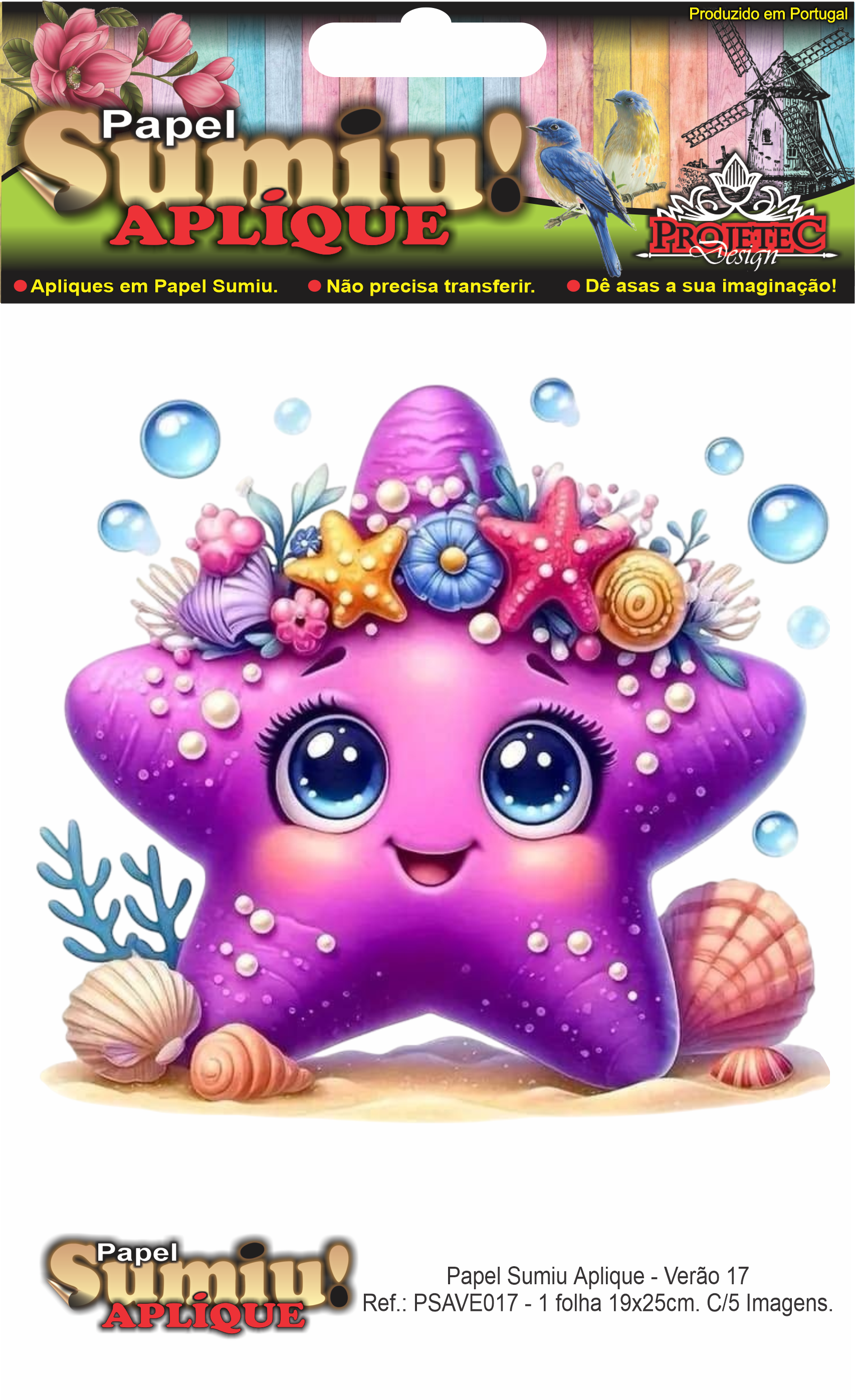 Papel Sumiu Aplique Verão 17 - Frente