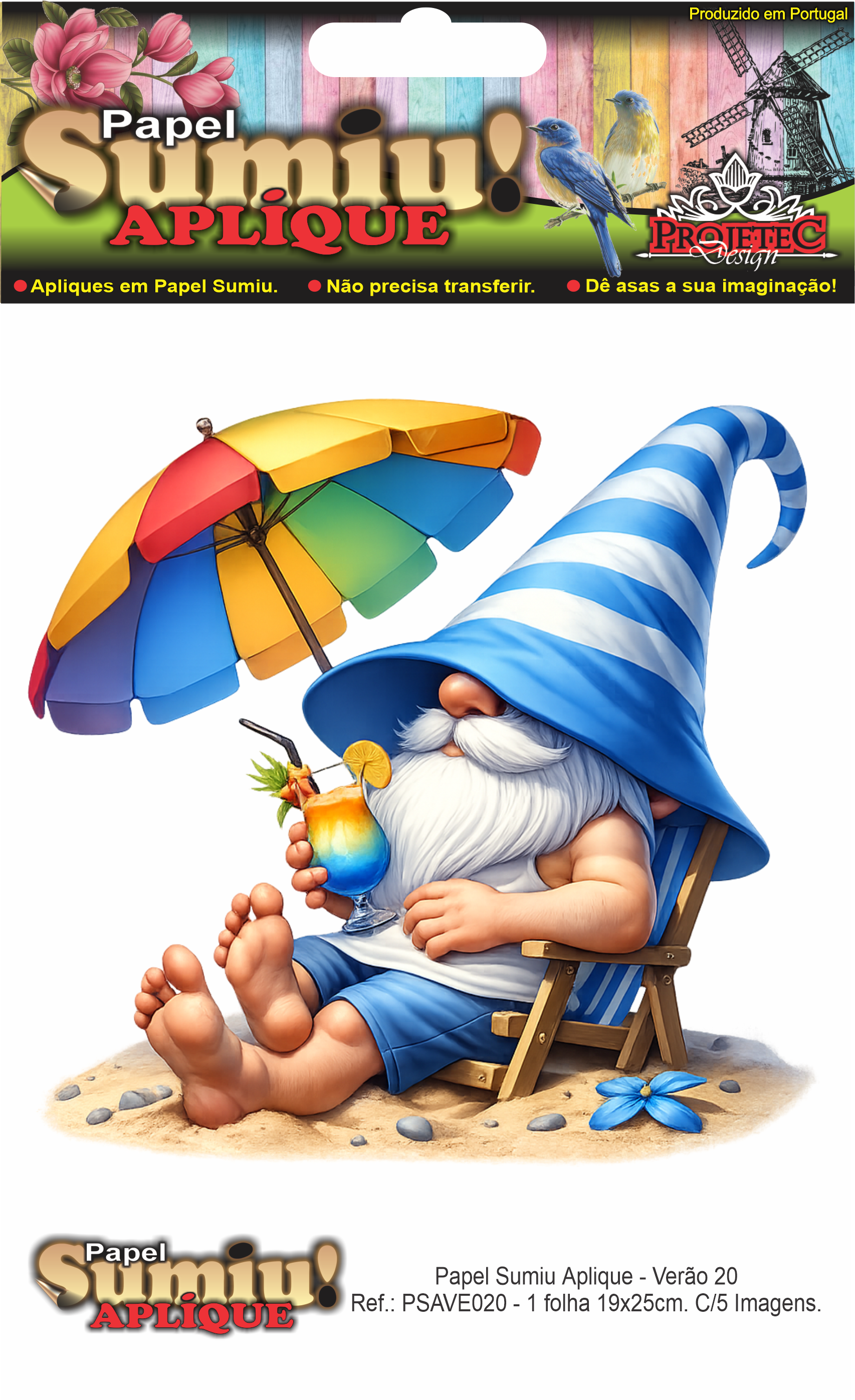 Papel Sumiu Aplique Verão 20 - Frente