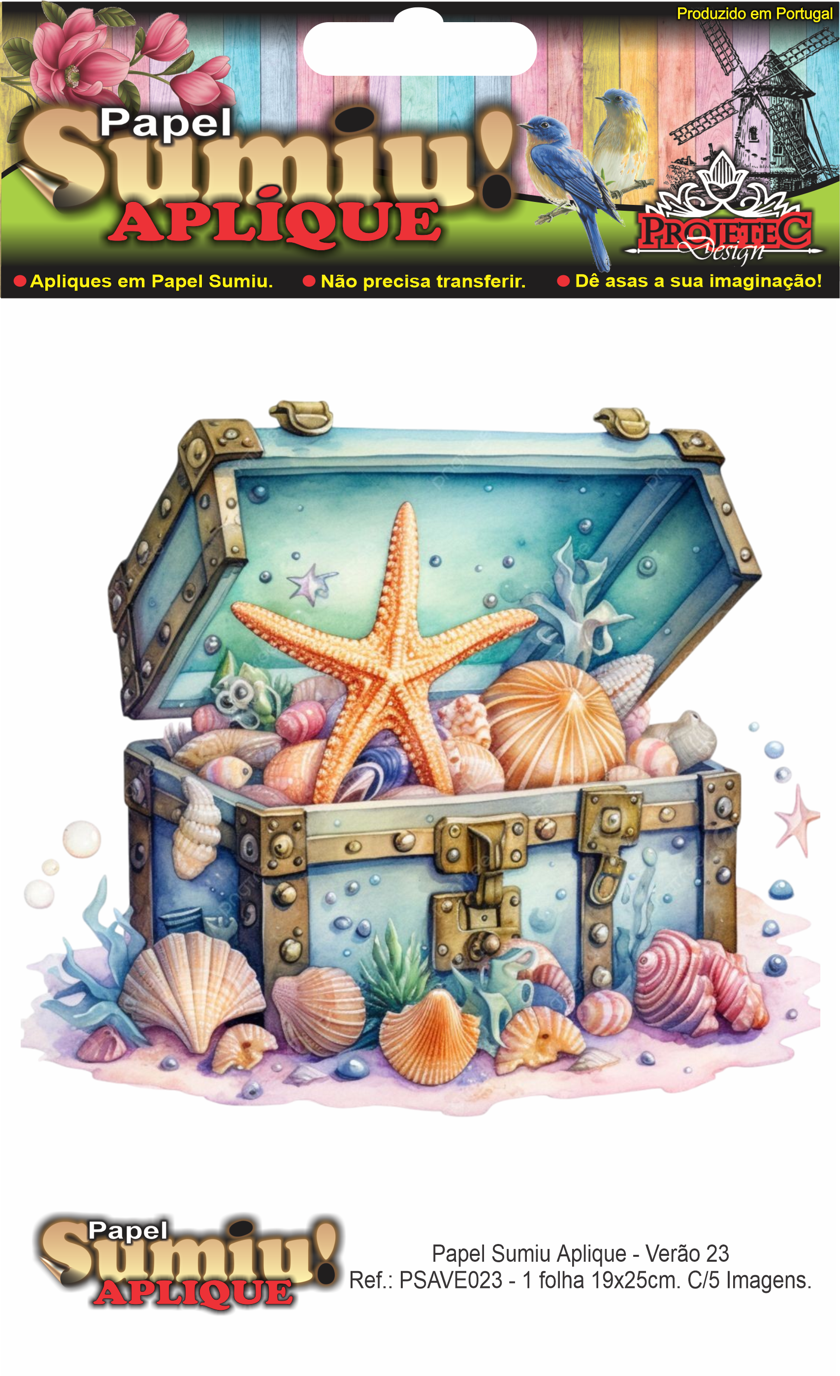 Papel Sumiu Aplique Verão 23 - Frente
