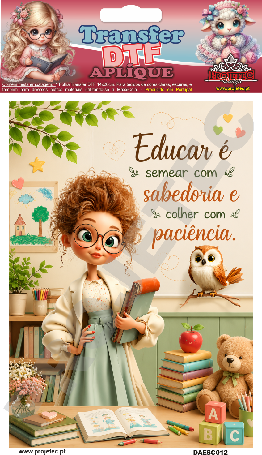 DTF APLIQUE ESCOLAR 12